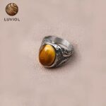 Anillo de Piedras Semipreciosas en Acero Inoxidable
