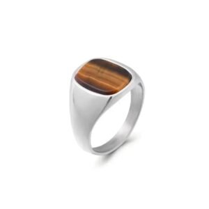 anillo ojo de tigre en acero inoxidable 67 5 581 1 1