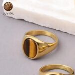 Anillo Ojo de Tigre Puro: Estilo Sobrio