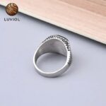 Anillo silencioso de ojo de tigre negro