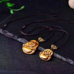 Colgante de Buda Ojo de Tigre en Negro