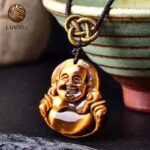 Colgante de Buda Ojo de Tigre en Negro