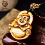 Colgante de Buda Ojo de Tigre en Negro