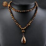 Collar Colgante Ojo de Tigre 70cm