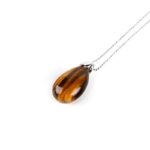 Collar de gota de ojo de tigre para mujer