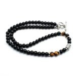 Collar de ojo de tigre para hombre