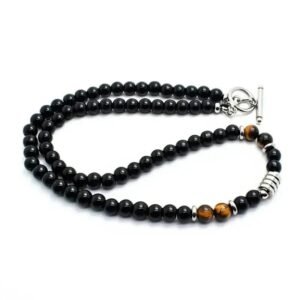 collar de ojo tigre para hombre 46cm 711 1 1