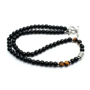 collar de ojo tigre para hombre 46cm 711 1 Pulsera Ojo de Tigre Luviol