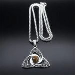 Collar de ojo de tigre para hombre
