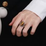 Magnífico Anillo Ojo de Tigre para Mujer