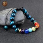 Pulsera Chakras Semipreciosas Ojo de Halcón