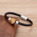 Pulsera Corazón Piedra Ojo de Tigre