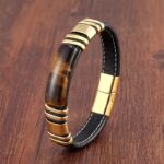 Pulsera de lujo con ojo de tigre para hombre
