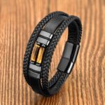 Pulsera de piedra de ojo de tigre para hombre