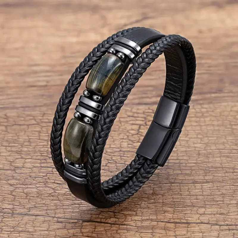 pulsera hombre ojo de halcon proteccion espiritual 19cm 131 1 Pulsera Ojo de Tigre, Pulsera Ojo de Tigre Hombre Luviol