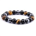pulsera ojo de tigre hematita obsidiana 17cm 19cm 21cm 148 1 1