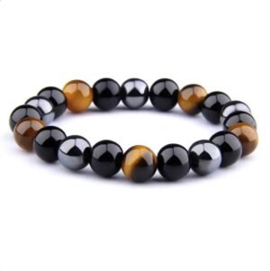 pulsera ojo de tigre hematita obsidiana 17cm 19cm 21cm 148 1 1