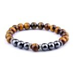 pulsera ojo de tigre y hematites en piedras naturales dinero 17cm 540 1 1