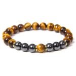 pulsera ojo de tigre y hematites en piedras naturales o 17cm 995 1 1