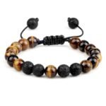 pulsera para hombre con ojo de tigre y piedra lava ojo 361 1 1
