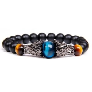 pulsera piedra ojo de dragon piedras naturales tigre 17cm 370 1 1
